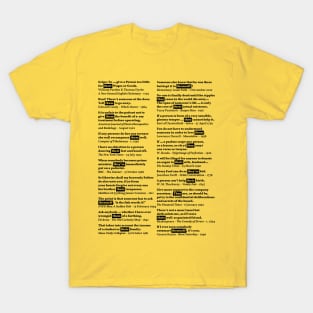 Singular They through history - black text T-Shirt